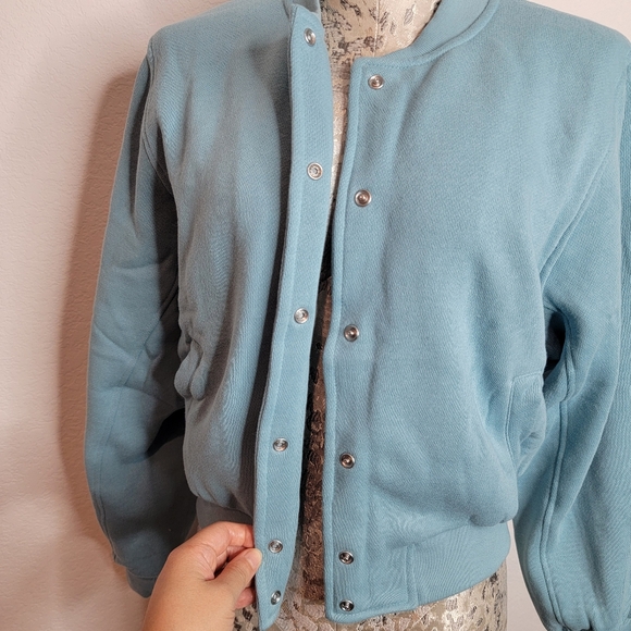 Victoria's Secret Cotton Fleece Bomber Jacket. - Picture 10 of 14